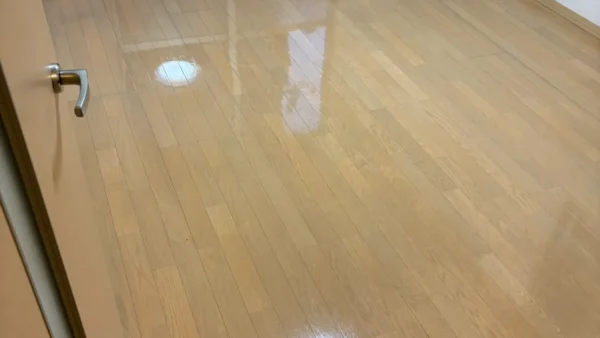 退去後フローリング ワックス塗布（名古屋市南区）