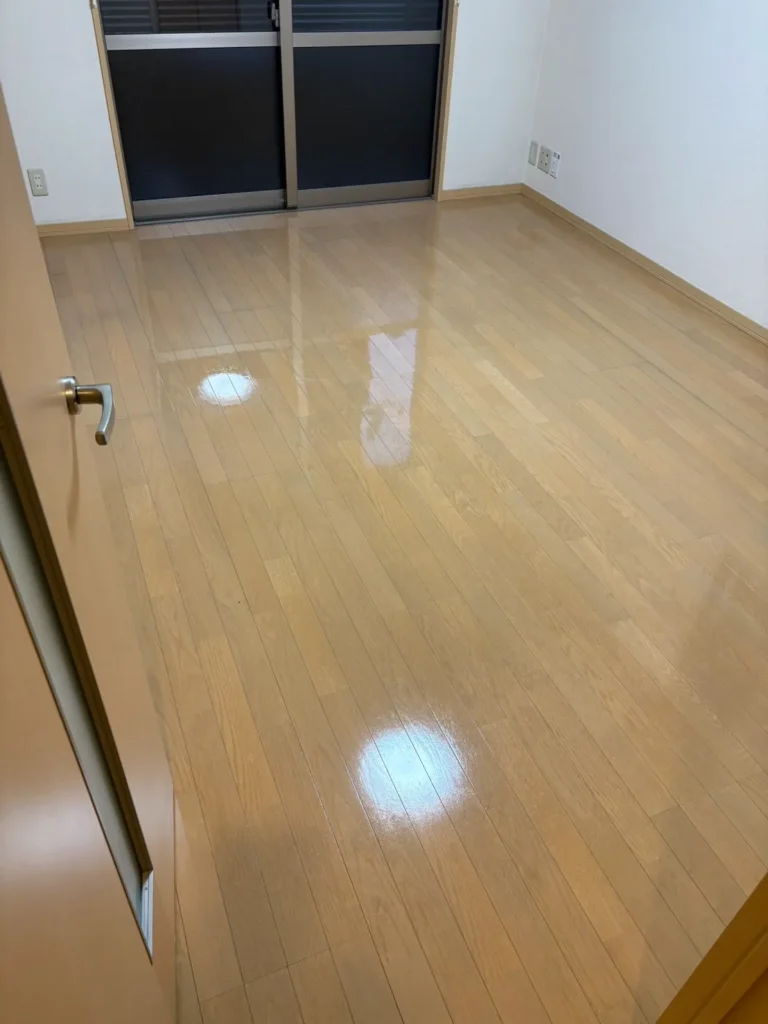 退去後フローリング ワックス塗布(名古屋市南区)