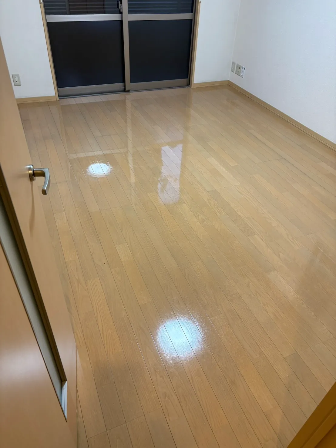 退去後フローリング ワックス塗布（名古屋市南区）