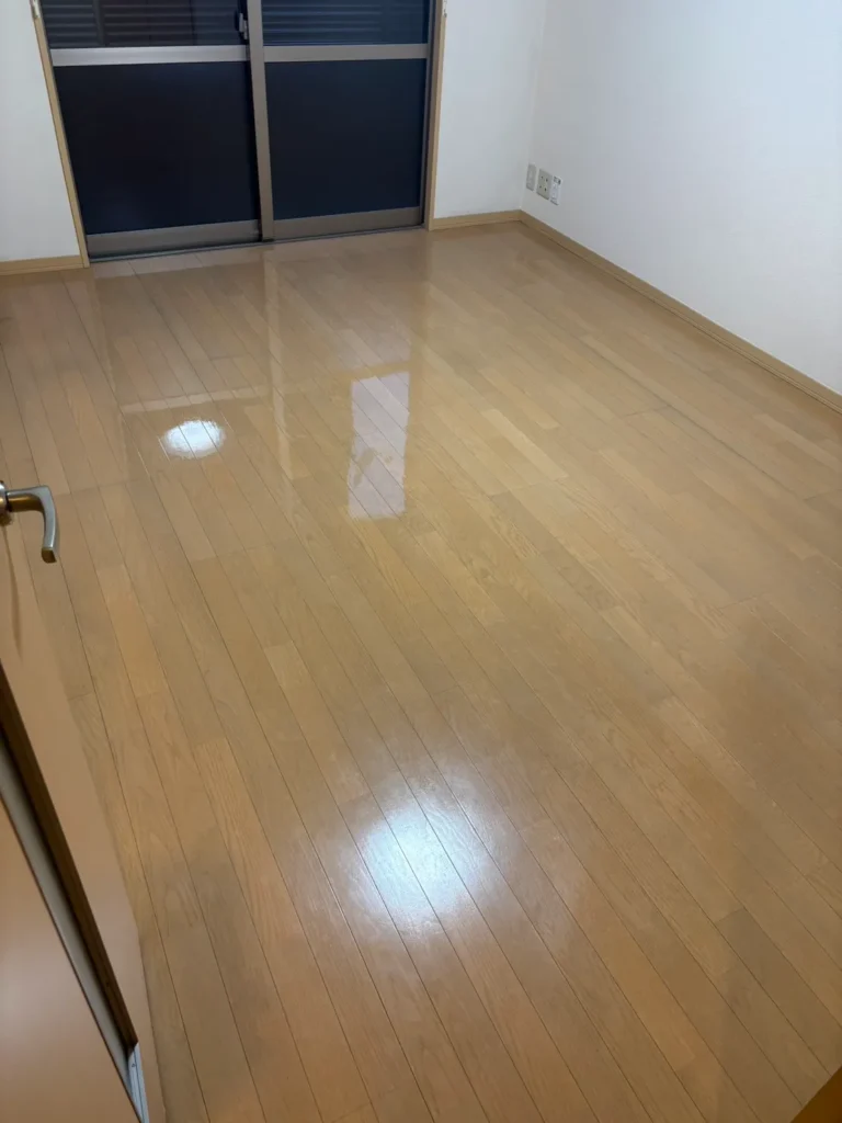 退去後フローリング ワックス塗布(名古屋市南区)